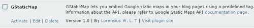 Activate GStaticMap Plugin Activate Plugin